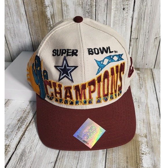 Vintage 1996 Dallas Cowboys Super Bowl XXX Champions Cap Desert Patch Logo New - Picture 4 of 8